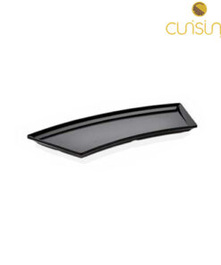Curve platter black 36cm melamine