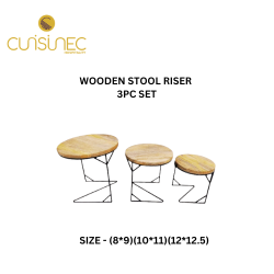 WOODEN STOOL RISER 3PC SET