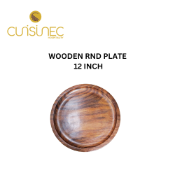 WOODEN RND PLATE 12 INCH