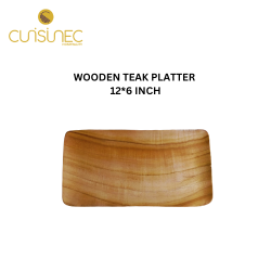 WOODEN TEAK PLATTER 12*6"