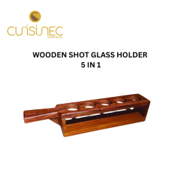 WOODEN SHOT GLASS HOLDER(6) 16.5 INCH