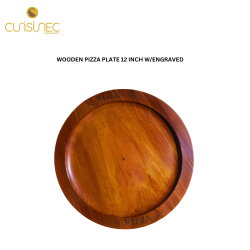 WOODEN PIZZA PLATE 12 INCH W/ENGRAVED