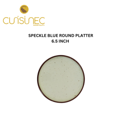 SPECKLE BLUE ROUND PLATTER 6.5" INCH
