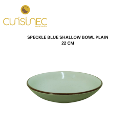 SPECKLE BLUE SHALLOW BOWL PLAIN 22 CM