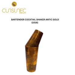 BARTENDER COCKTAIL SHAKER ANTIC GOLD