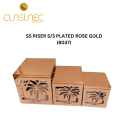 8037 SS RISER S/3 PLATE ROSE GOLD