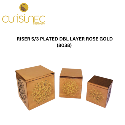 8038 RISER S/3 PLATED DBL LAYER ROSE GOLD