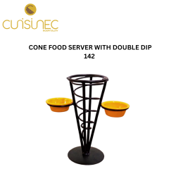 CONE FOOD SERVER WITH DOUBLE DIP