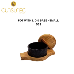 POT WITH LID & BASE - SMALL