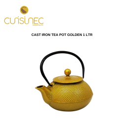 CAST IRON TEA POT GOLDEN 1 LTR
