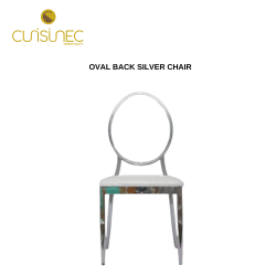 OVAL BACK SILVER CHAIR