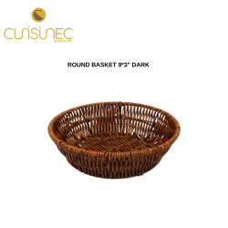 ROUND BASKET 9*3" DARK