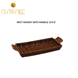 RECTANGLE BASKET W/HANDLE 12*5.5 INCH