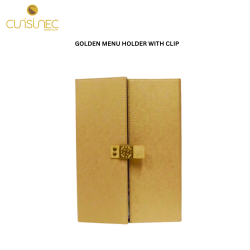 GOLDEN MENU HOLDER WITH CLIP