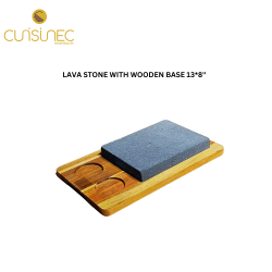 LAVA STONE WITH WOODEN BASE 13*8''