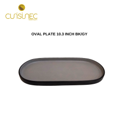 OVAL PLATE 10.3 INCH BK/GY