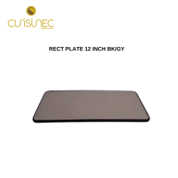 RECT PLATE 12 INCH BK/GY