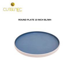 ROUND PLATE 10INCH BL/WH