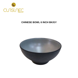 CHINESE BOWL 6 INCH BK/GY