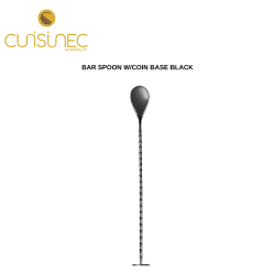BAR SPOON W/COIN BASE BLACK