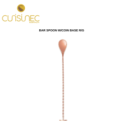 BAR SPOON W/COIN BASE ROSE GOLD