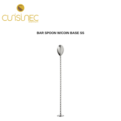 BAR SPOON W/COIN BASE SS