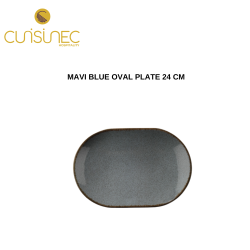 MAVI BLUE OVAL PLATE 24 CM