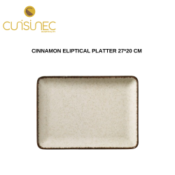 CINNAMON ELIPTICAL PLATTER 27*20 CM