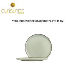 YESIL GREEN EDGE STACKBLE PLATE 19 CM