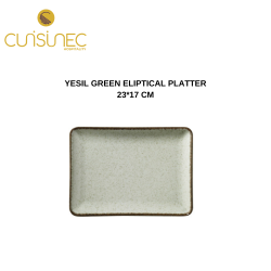 YESIL GREEN ELIPTICAL PLATTER 23*17 CM