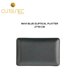 MAVI BLUE ELIPTICAL PLATTER 27*20 CM