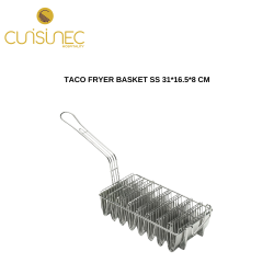 TACO FRYER BASKET SS 31*16.5*8 CM