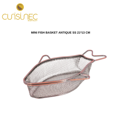 MINI FISH BASKET ANTIQUE SS 21*13 CM