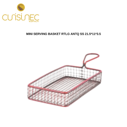 MINI SERVING BASKET RTLG ANTQ SS 21.5*11*3.5