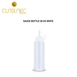 CUI JV SAUCE BOTTLE 36OZ WHITE