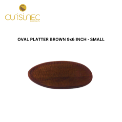 OVAL PLATTER BROWN 9x6 INCH - SMALL