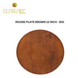 ROUND PLATE BROWN 12" INCH - BIG