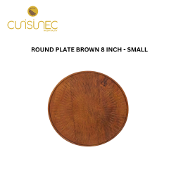 ROUND PLATE BROWN 8 INCH - SMALL