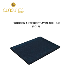 WOODEN ANTISKID TRAY BLACK 16x12 INCH - BIG