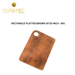 RECTANGLE  PLATTER BROWN  14x10 INCH - BIG