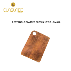 RECTANGLE PLATTER BROWN 10x7.5 INCH - SMALL