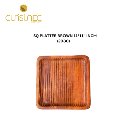 SQ PLATTER BROWN 11*11 INCH