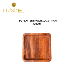 SQ PLATTER BROWN 10*10 INCH