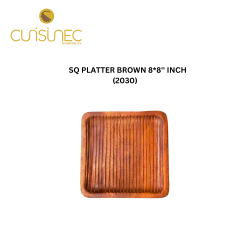 SQ PLATTER BROWN 8*8'' INCH