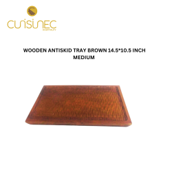 WDN ANTISKID TRAY BROWN 14.5x10.5" INCH - MEDIUM