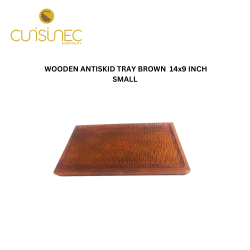 WOODEN ANTISKID TRAY BROWN 14x9 "INCH - SMALL