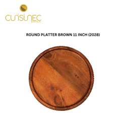 ROUND PLATTER BROWN 11"INCH
