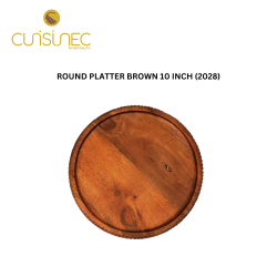ROUND PLATTER BROWN 10" INCH