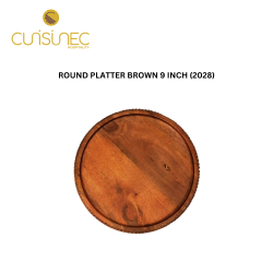 ROUND PLATTER BROWN 9" INCH
