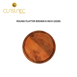 ROUND PLATTER BROWN 8" INCH